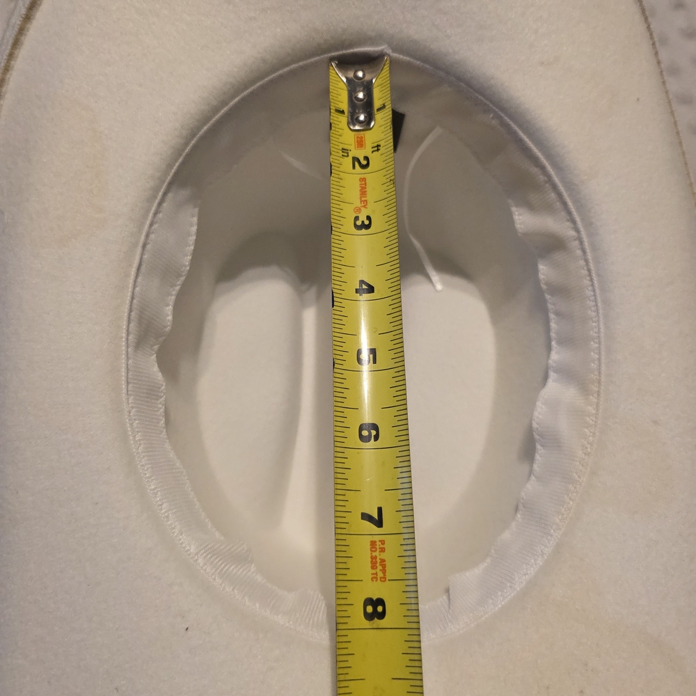 White Felt Western Hat Decor - Picture 11 of 12